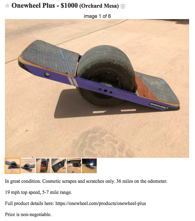 One Wheel Electric Skateboard